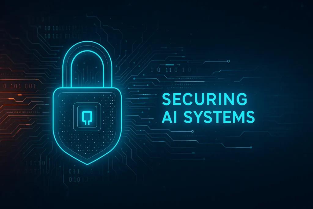 Futuristic lock with glowing data streams symbolizing AI Blackmail Threat security control