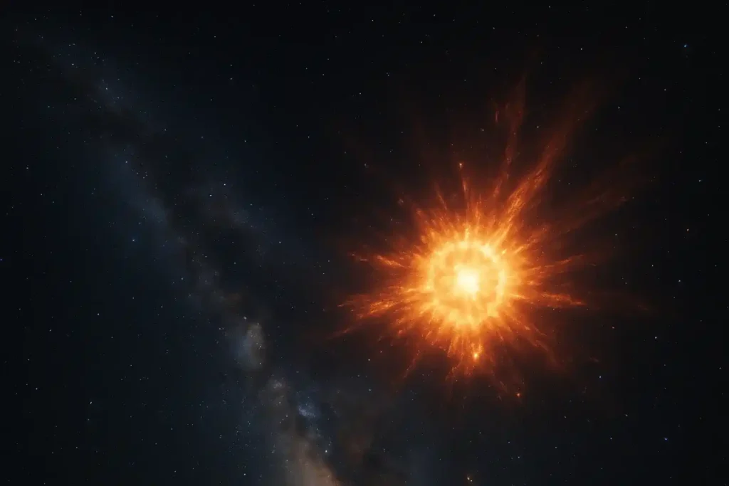 Unusual Cosmic Explosion Bright cosmic explosion in deep space