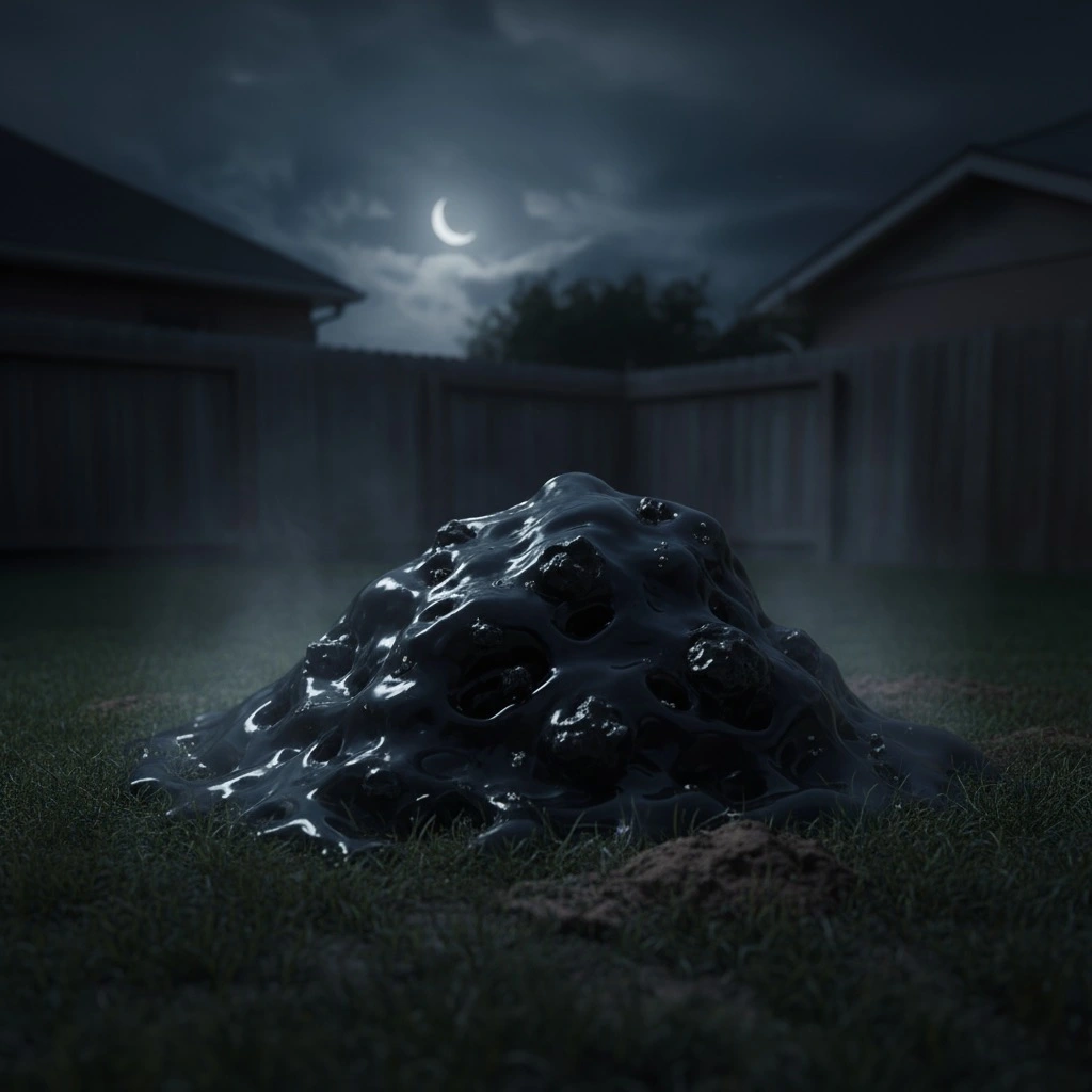 Alien in Panama slimy black blob resembling a strange organism.